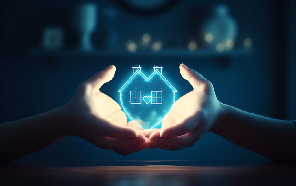 two hand holding simple shield protect validate real estate concept 3 Şirketler İçin Enerji Sigortasının Önemi