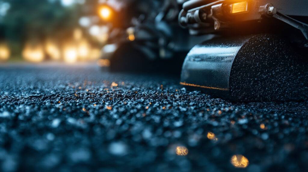 Factors Determining Quality in Asphalt Production 2 asphalt paver works makes road closeup shot asphalt roller 2 Factors Determining Quality in Asphalt Production