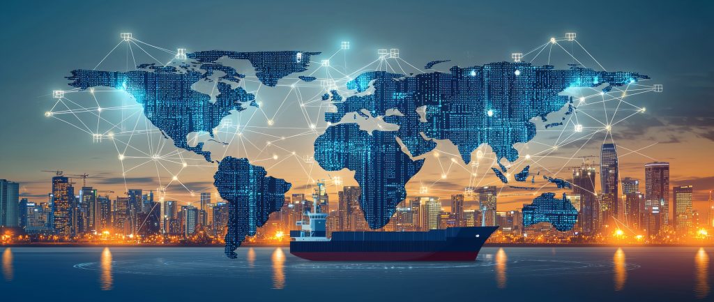 photo concept depicting intricate network global trade logistics distribution channels that power international supply chains 1 7 Maddede Küresel Tedarik Zincirinde Lojistiğin Rolü